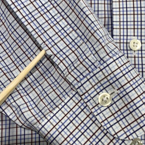 Brooks Brothers Dress Shirt Mens 15-34 Regent Non Iron Supima Grid Check *FLAWS - Picture 8 of 11